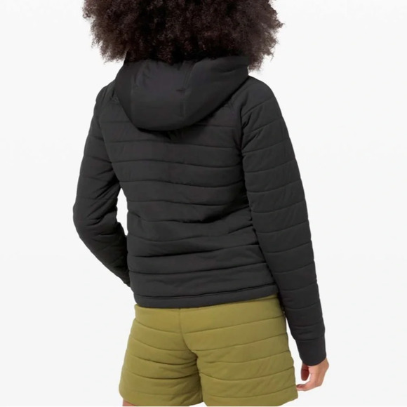Lululemon Dynamic Movement Hoodie in Black Size 8 Quilted Fall Autumn Loungewear - Picture 2 of 11